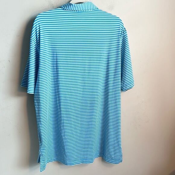 Peter Millar 2 Tone Men’s Striped Golf Polo L - Picture 4 of 6
